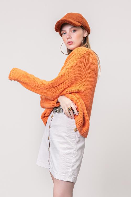  ÖRGÜLÜ DÜŞÜK OMUZ KAZAK