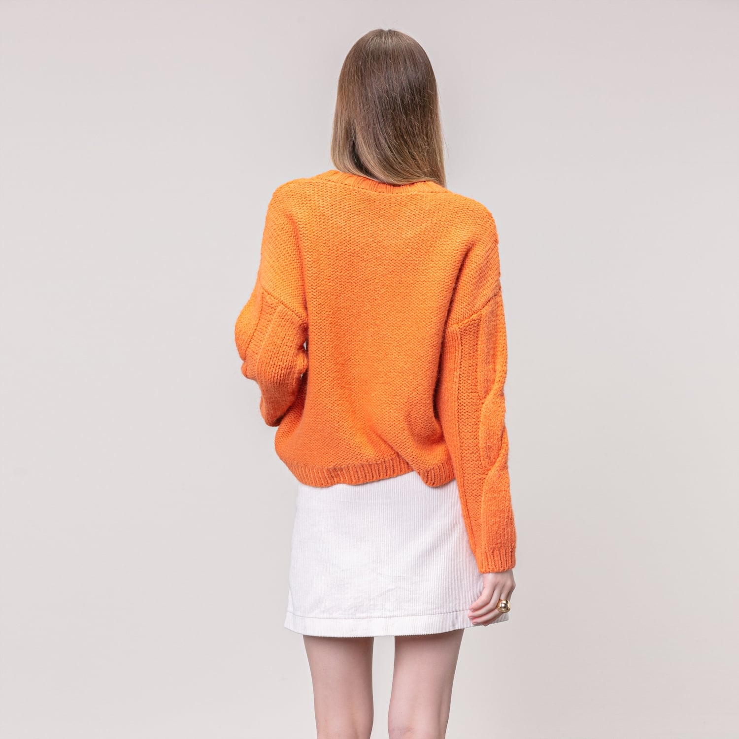 ÖRGÜLÜ DÜŞÜK OMUZ KAZAK