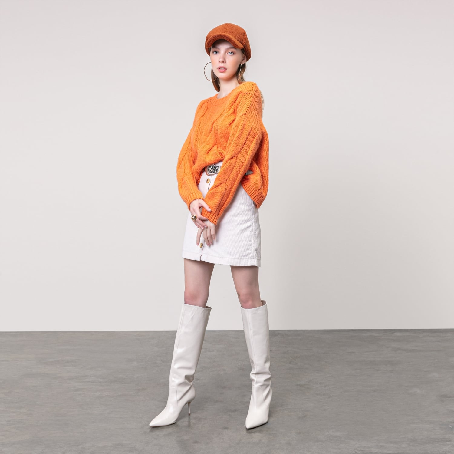 ÖRGÜLÜ DÜŞÜK OMUZ KAZAK