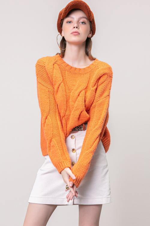  ÖRGÜLÜ DÜŞÜK OMUZ KAZAK