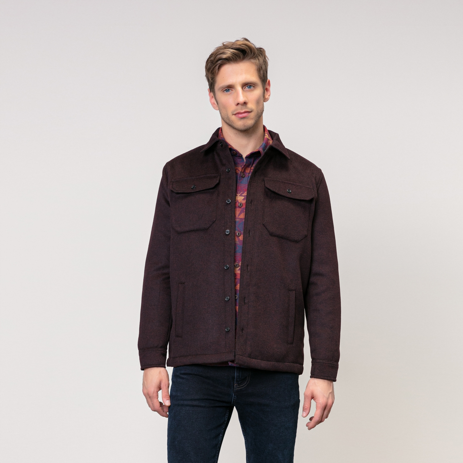 CEPLİ KALIN YÜNLÜ CEKET