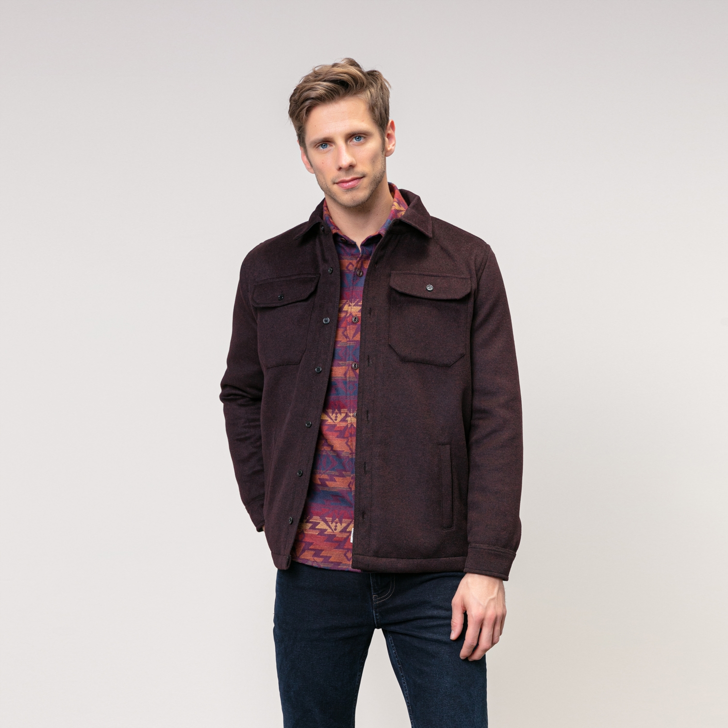 CEPLİ KALIN YÜNLÜ CEKET