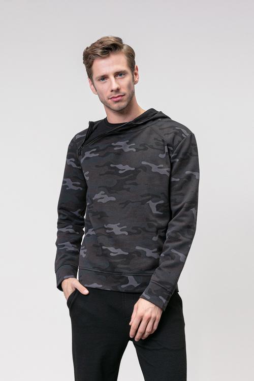  KAMUFLAJ DESENLİ KAPÜŞONLU SWEATSHIRT