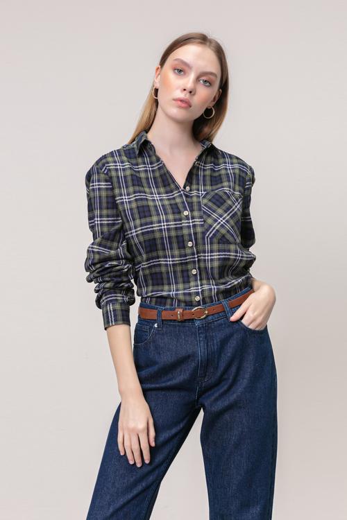  EKOSE DESENLİ REGULAR PAMUK GÖMLEK