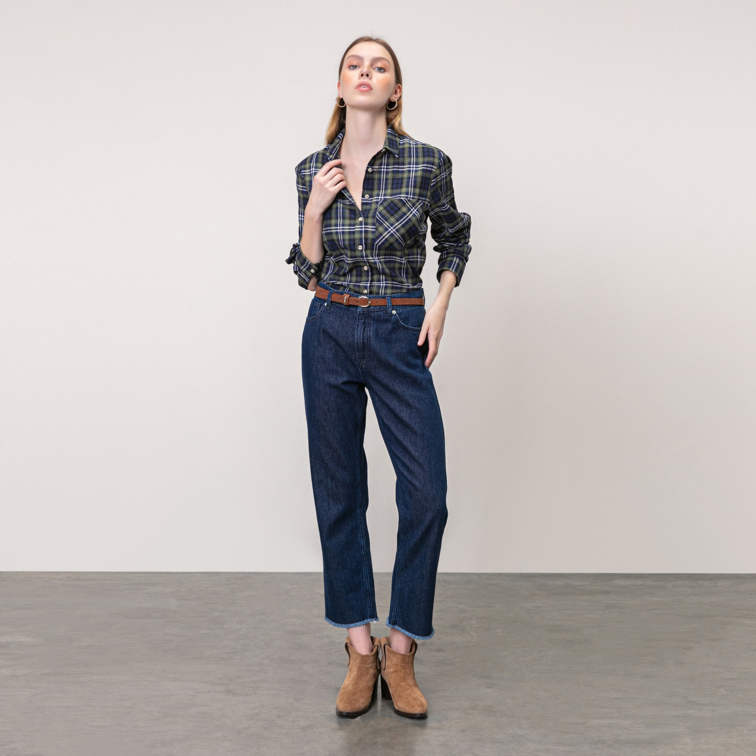 EKOSE DESENLİ REGULAR PAMUK GÖMLEK