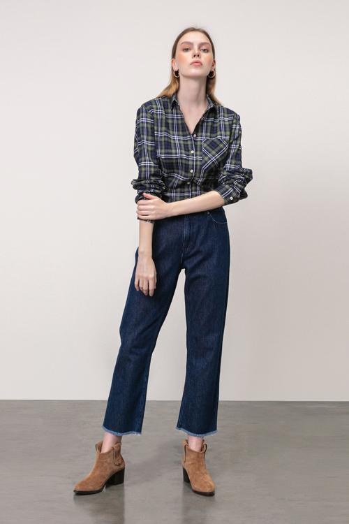  EKOSE DESENLİ REGULAR PAMUK GÖMLEK