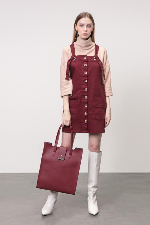  PAMUK MİNİ SALOPET ELBİSE