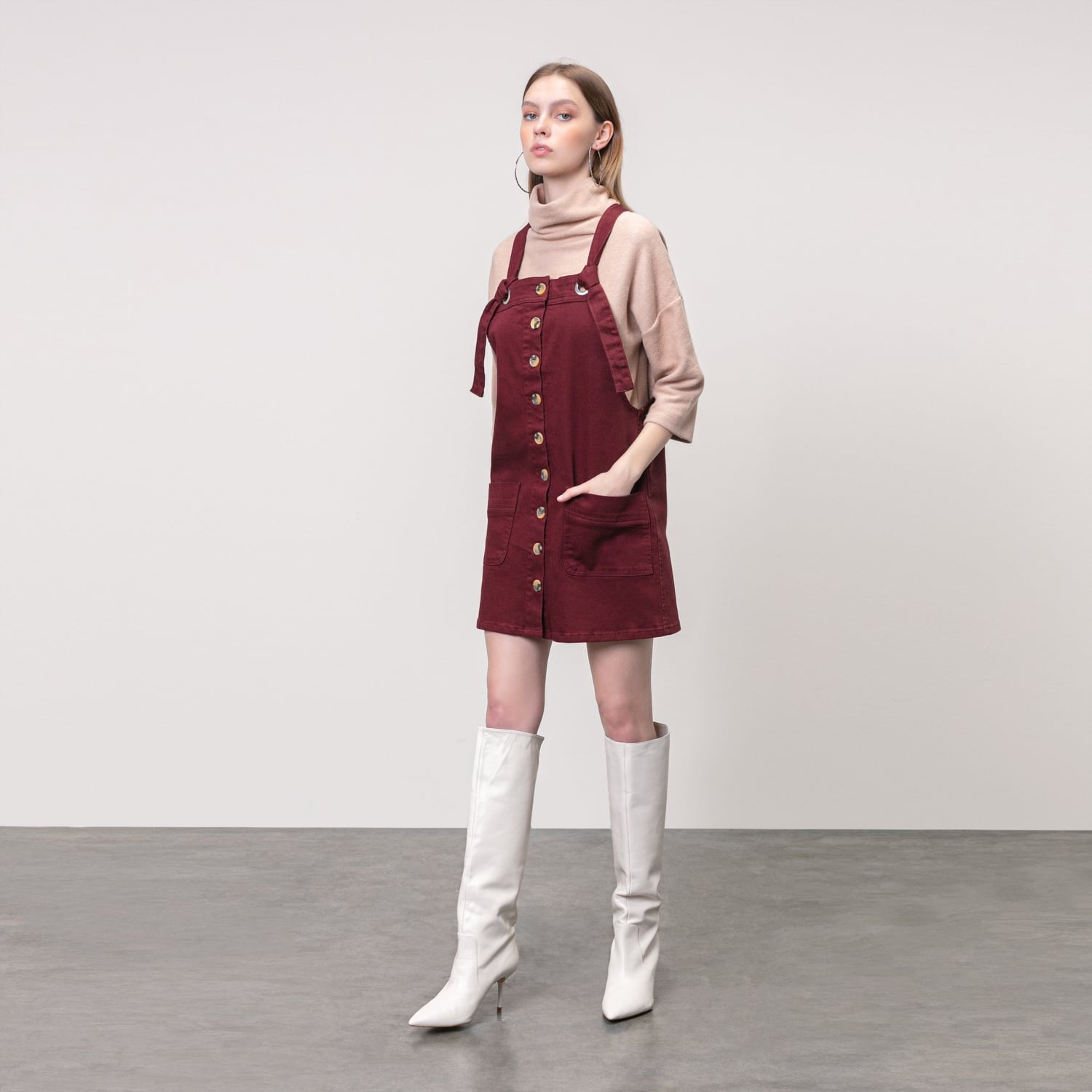 PAMUK MİNİ SALOPET ELBİSE