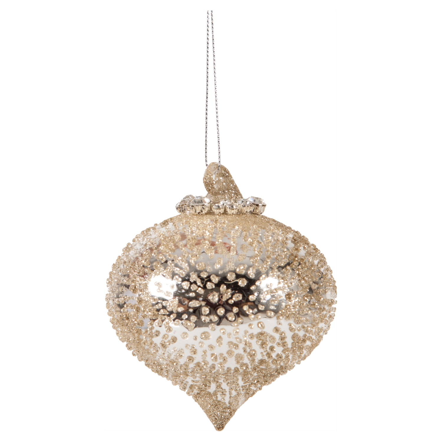 CROWN CAM YILBAŞI AĞAÇ SÜSÜ ALTIN 8CM