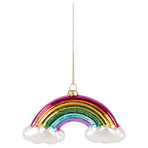  RAINBOW CAM YILBAŞI AĞAÇ SÜSÜ 12CM