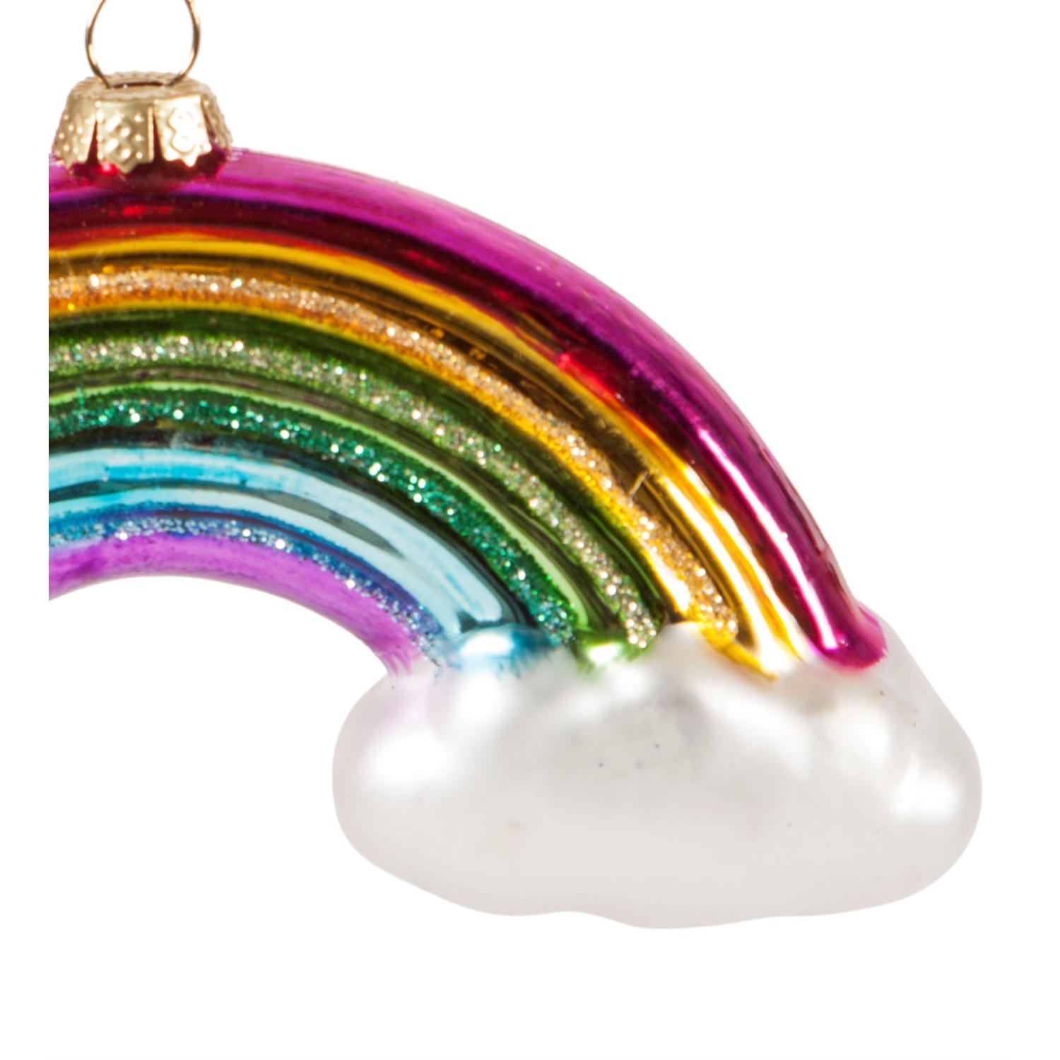 RAINBOW CAM YILBAŞI AĞAÇ SÜSÜ 12CM