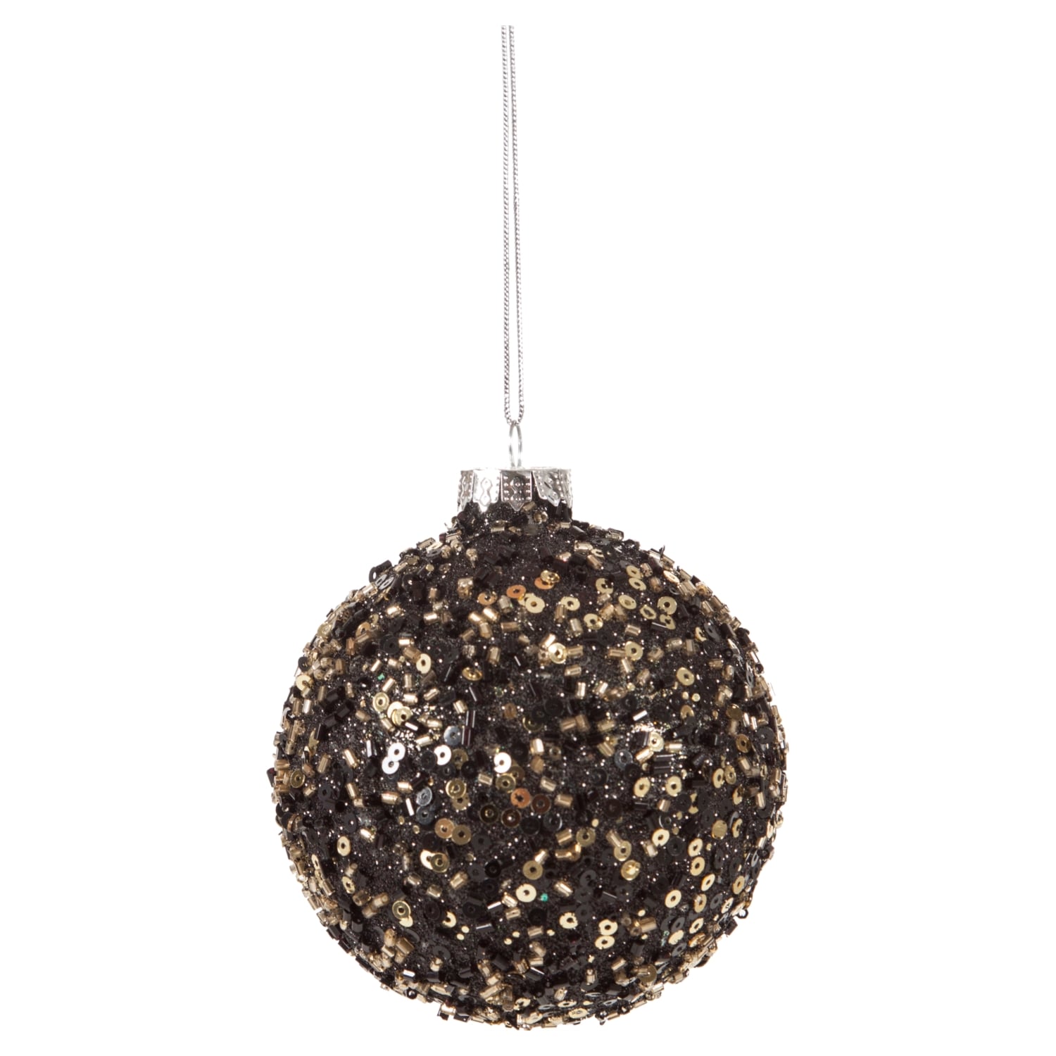 FANCY YILBAŞI AĞAÇ SÜSÜ SİYAH 8CM