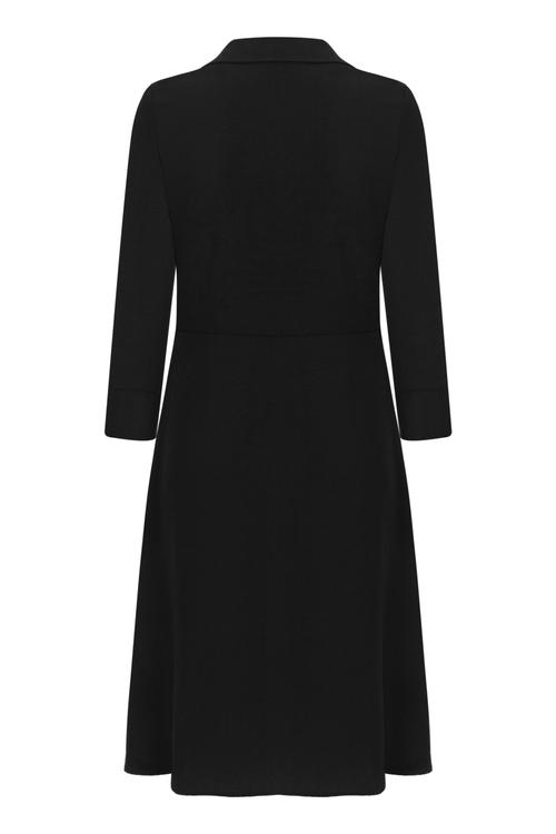  YAKA DETAYLI MİDİ GÖMLEK ELBİSE