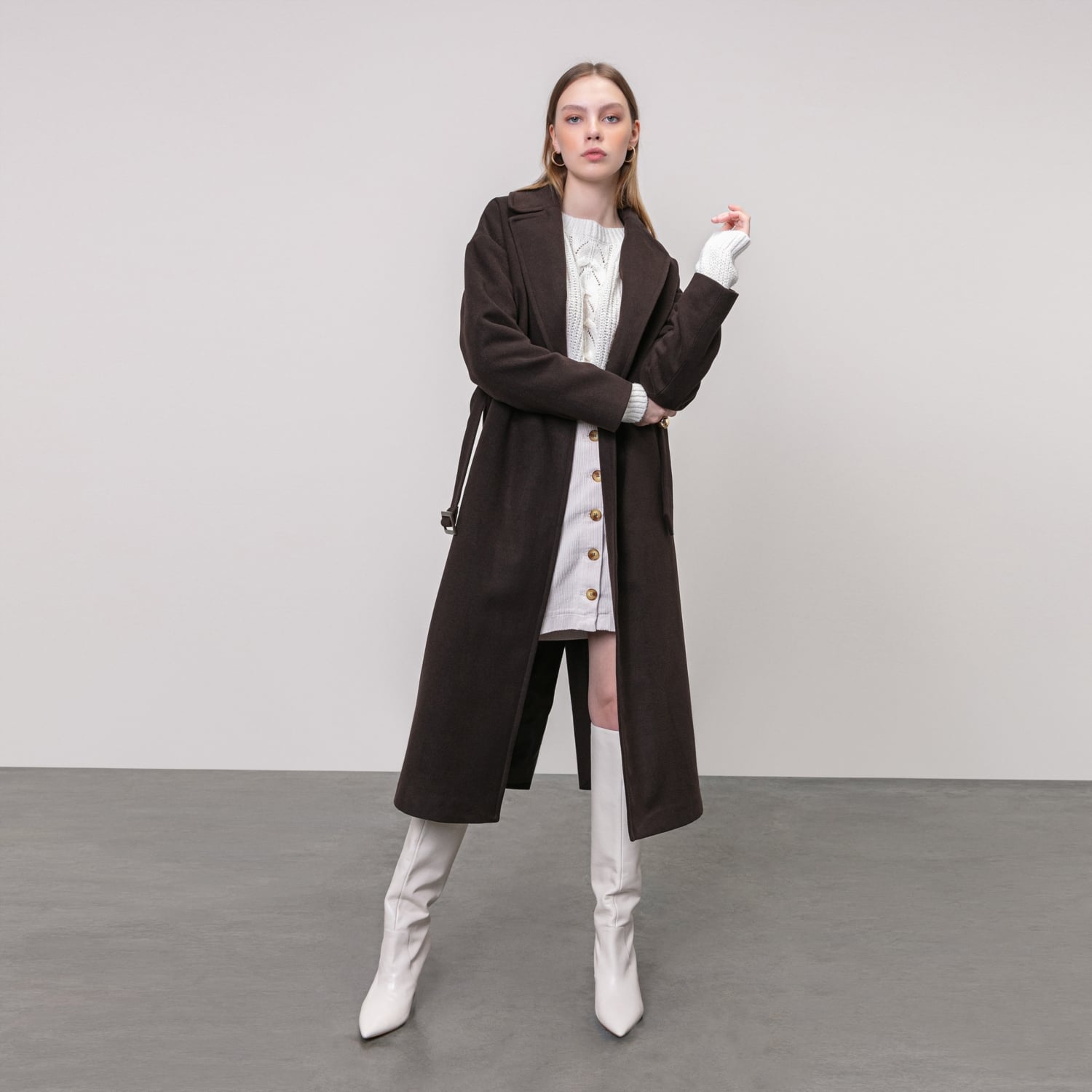 KUŞAKLI KALIN KABAN