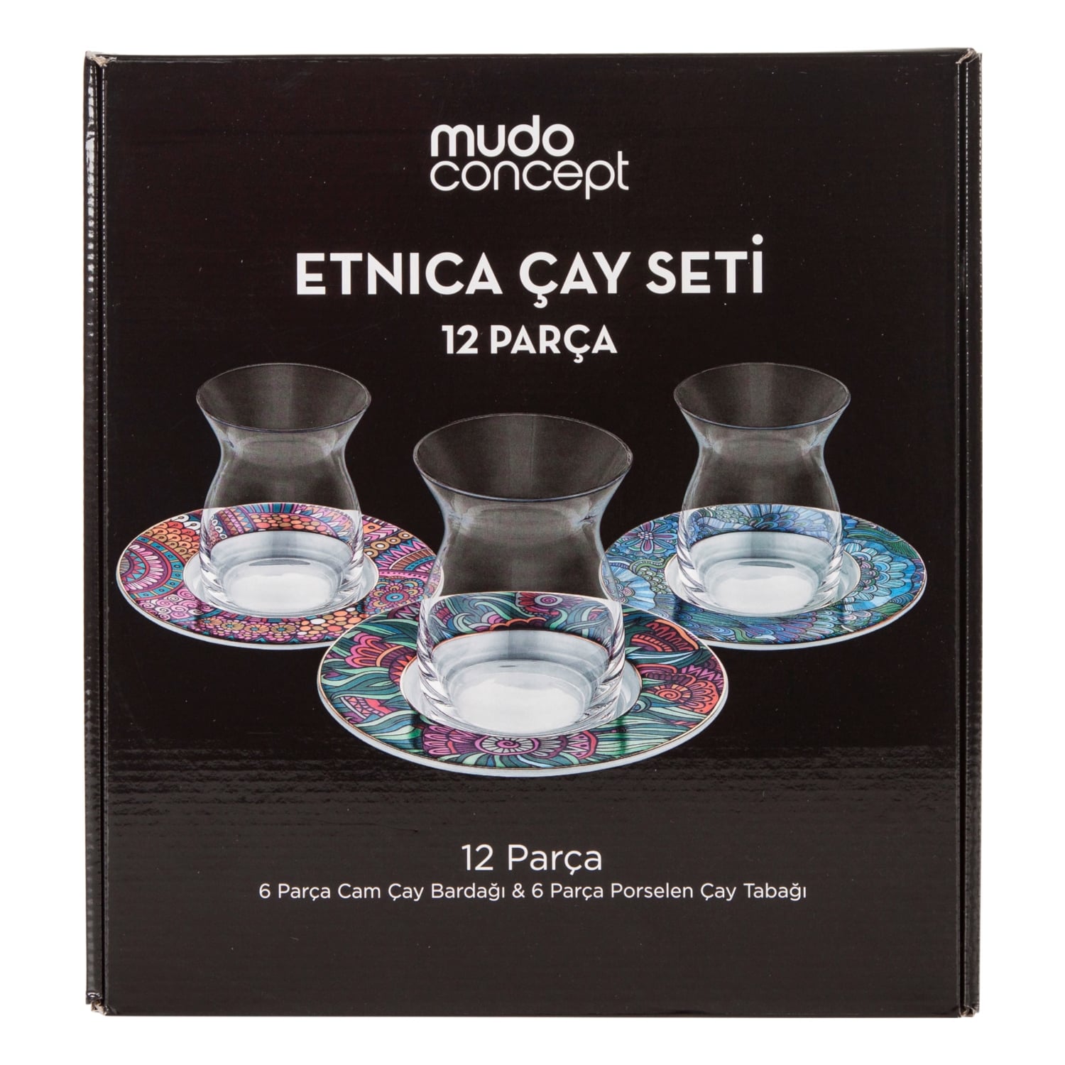 ETNICA RENKLİ ÇAY SETİ