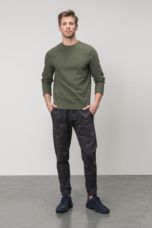  KAMUFLAJ DESENLİ STRAIGHT PAMUKLU PANTOLON