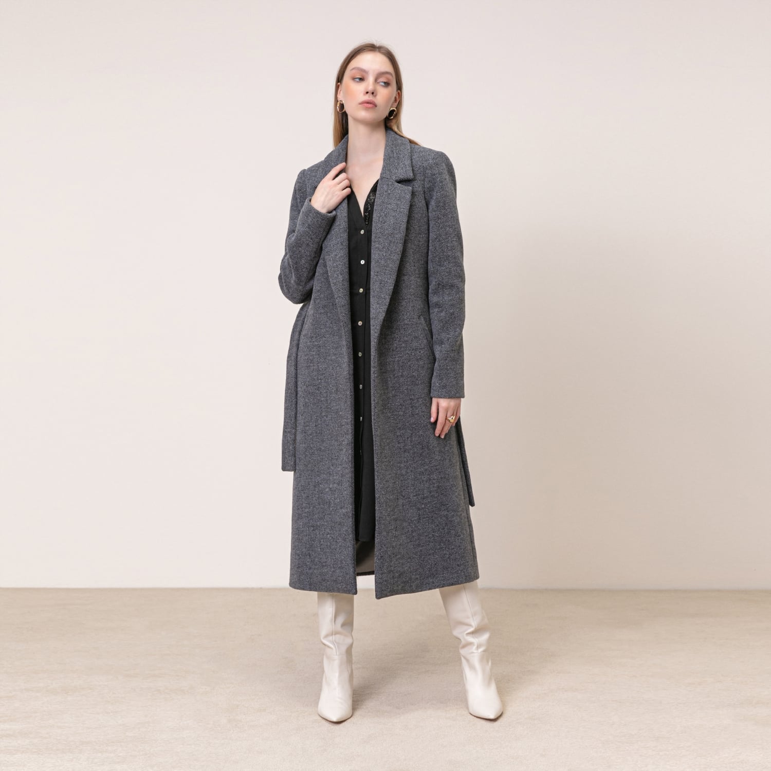 KUŞAKLI UZUN KALIN KABAN