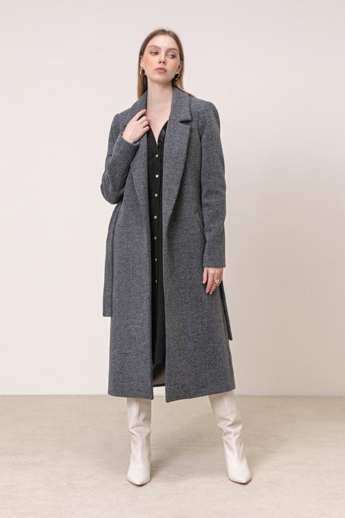  KUŞAKLI UZUN KALIN KABAN