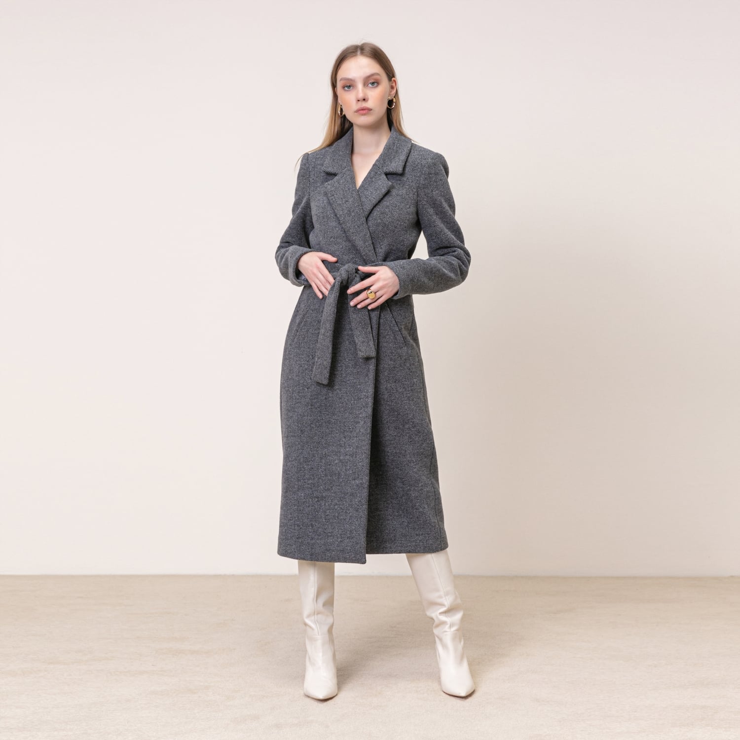 KUŞAKLI UZUN KALIN KABAN