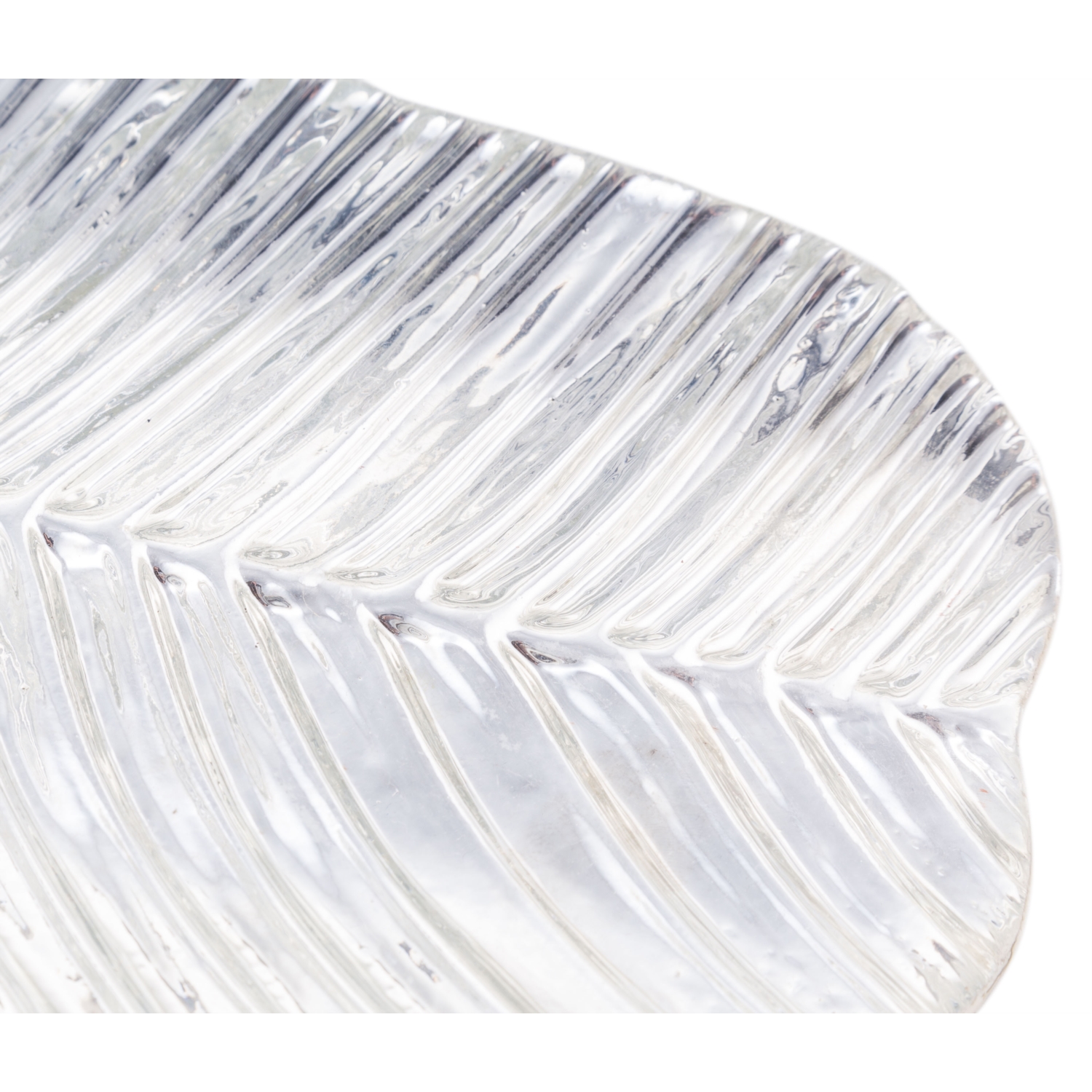 NORA CAM SUNUM TABAĞI GÜMÜŞ BÜYÜK 48 CM