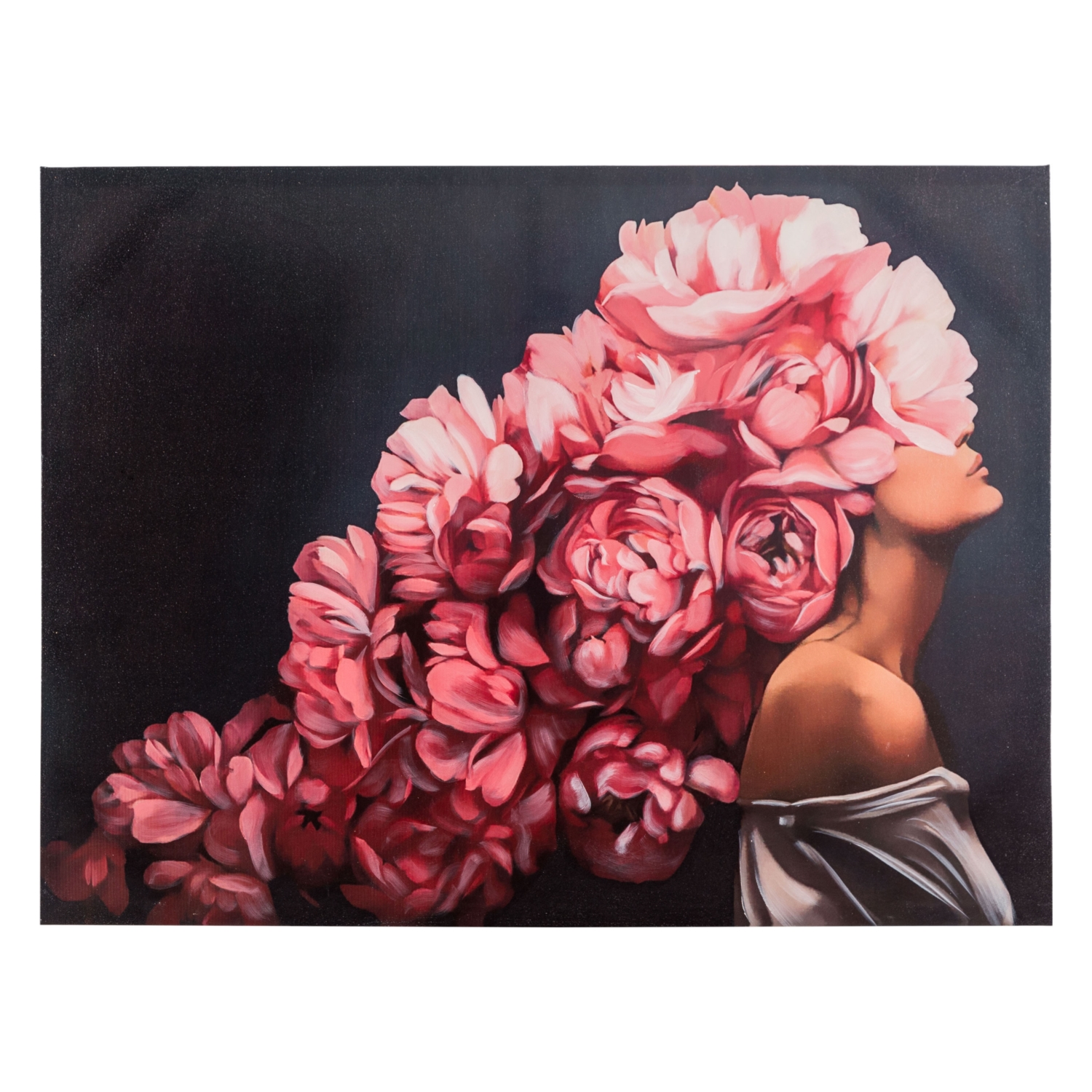 FLOWER LADY PINK I TABLO 90X120 CM