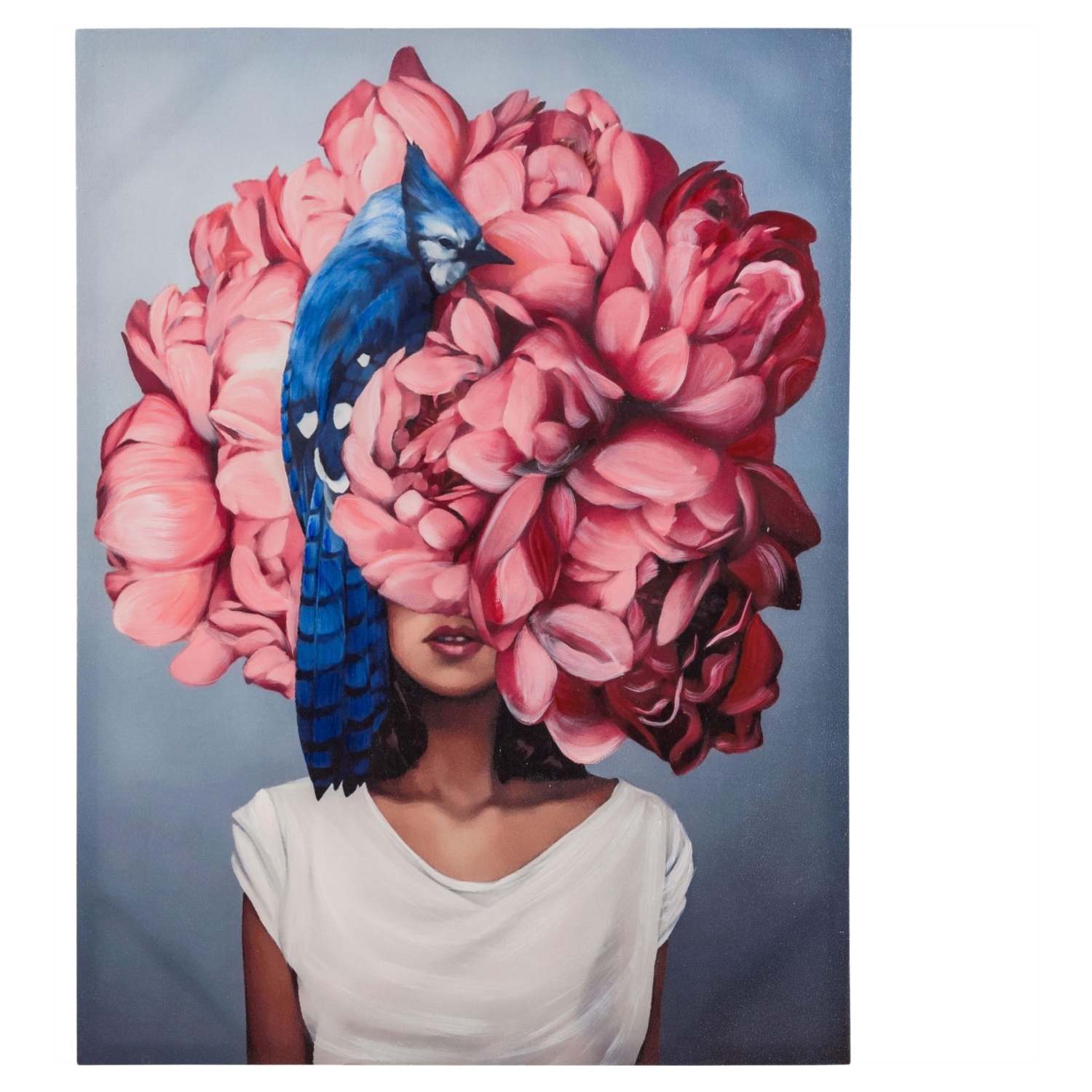 FLOWER LADY PINK II TABLO 75X100 CM