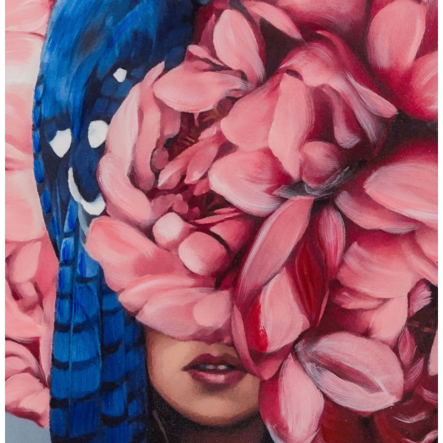 FLOWER LADY PINK II TABLO 75X100 CM