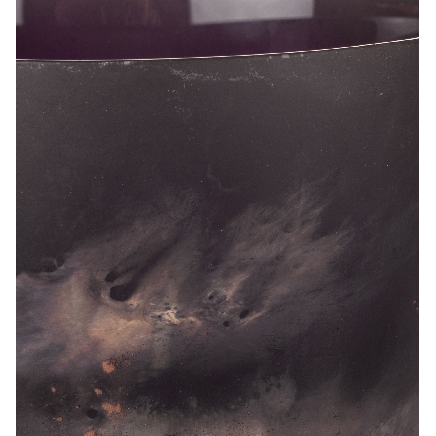 STONE CAM VAZO SİYAH 24CM