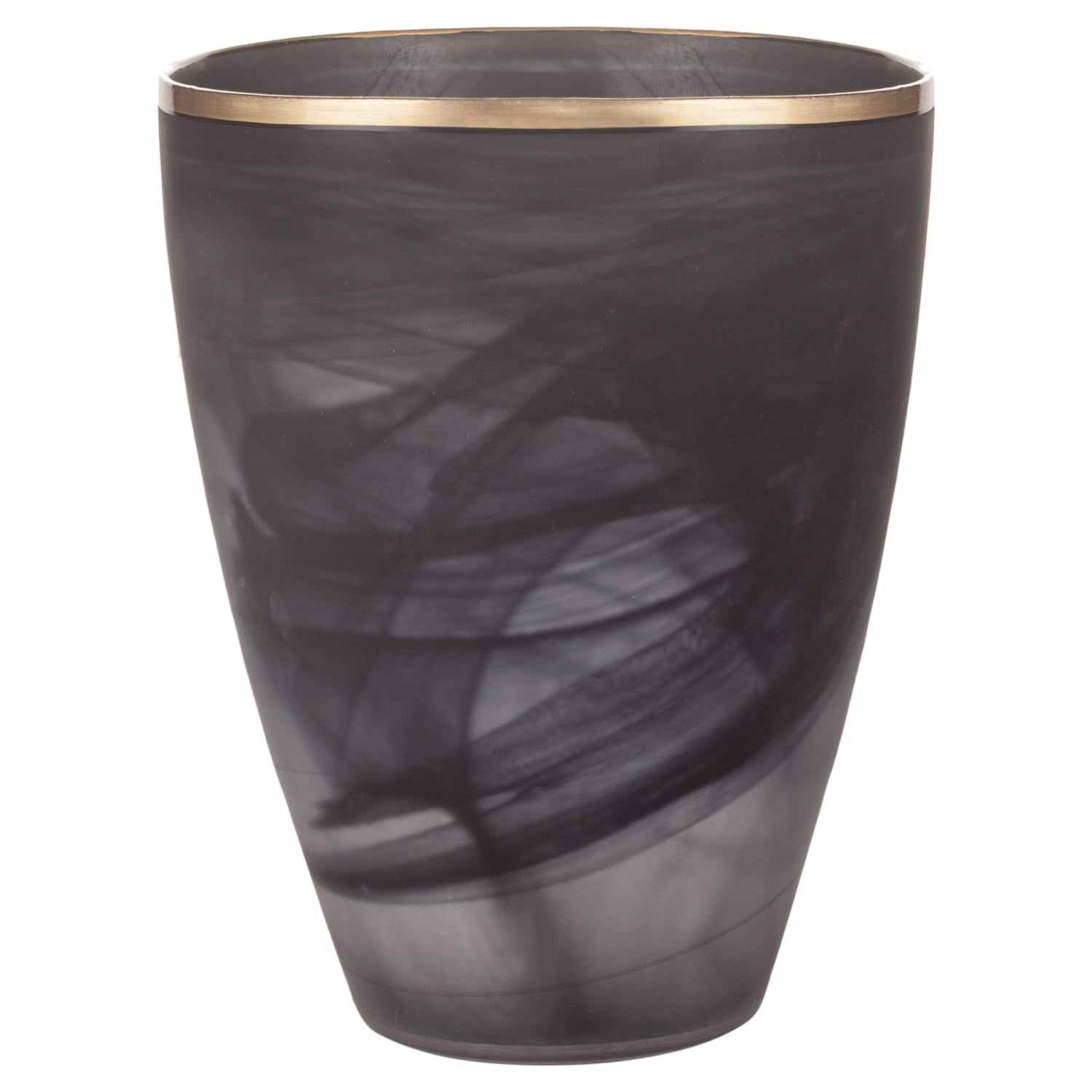 LUNA CAM VAZO SİYAH 24CM