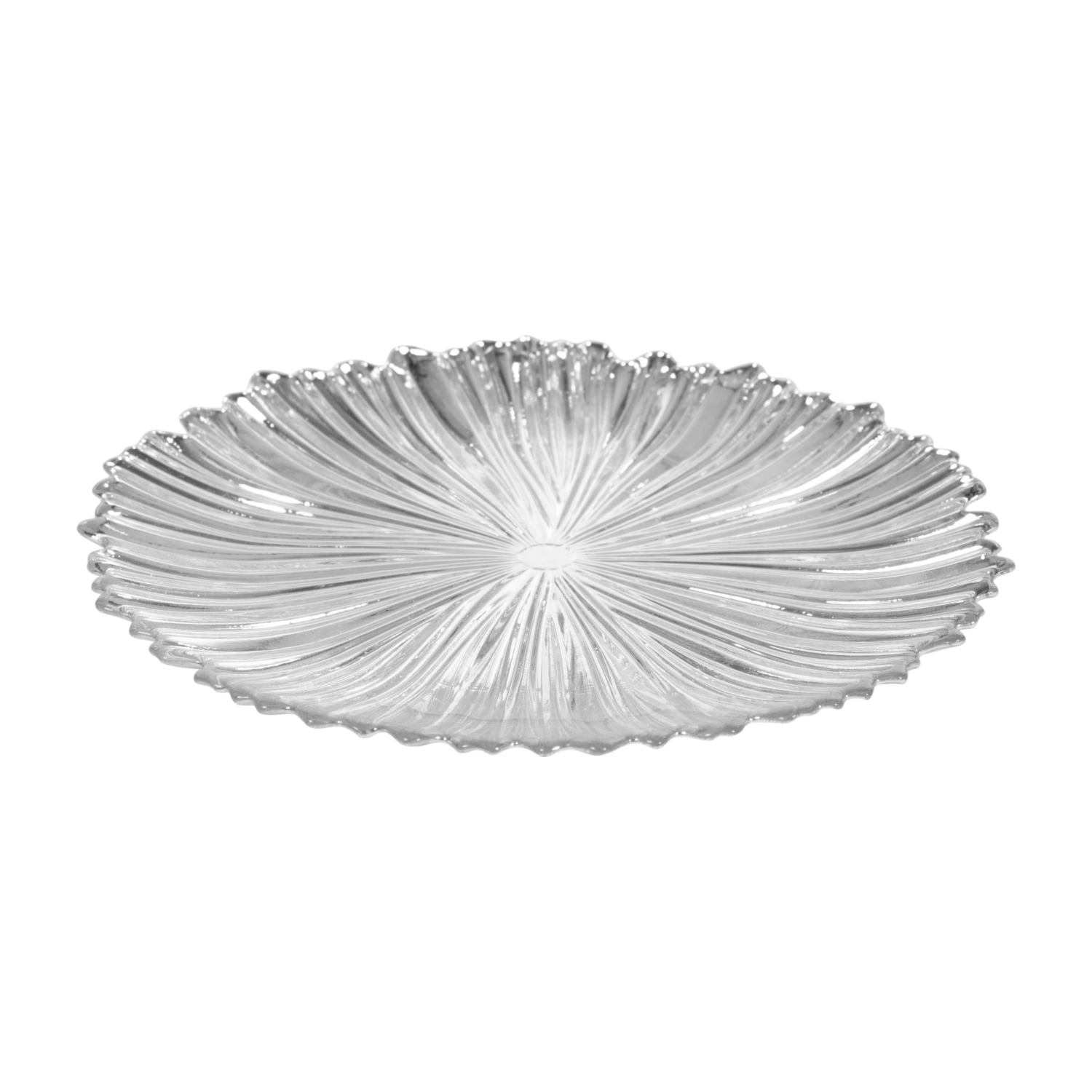 NORA CAM PASTA TABAĞI GÜMÜŞ 21 CM