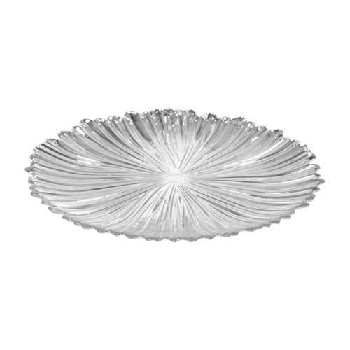  NORA CAM PASTA TABAĞI GÜMÜŞ 21 CM