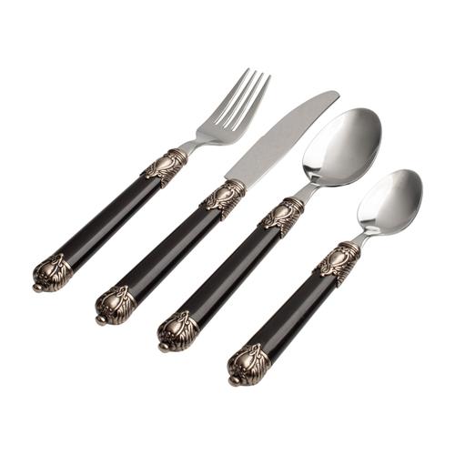  BENNY ÇATAL KAŞIK BIÇAK SETİ 24 PARÇA - SİYAH