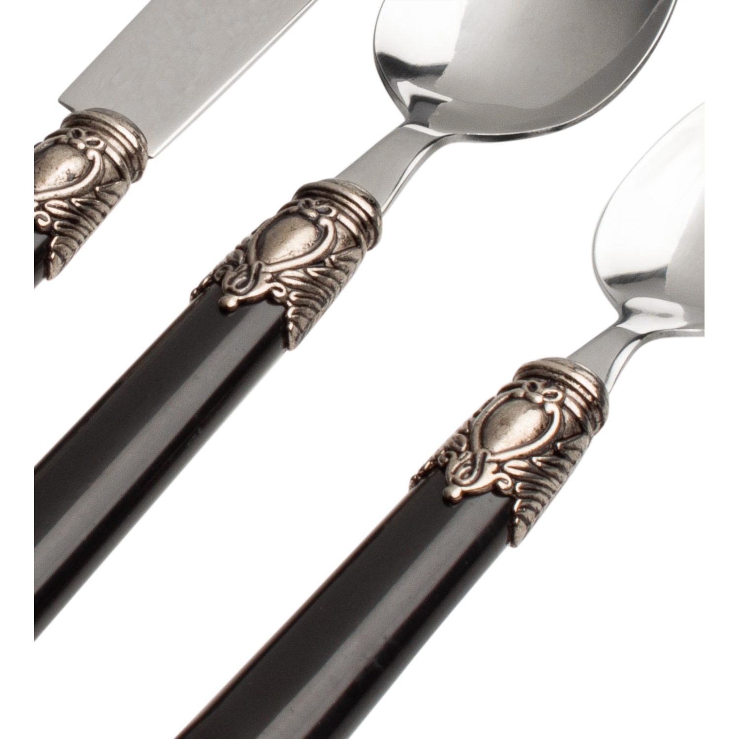 BENNY ÇATAL KAŞIK BIÇAK SETİ 24 PARÇA - SİYAH