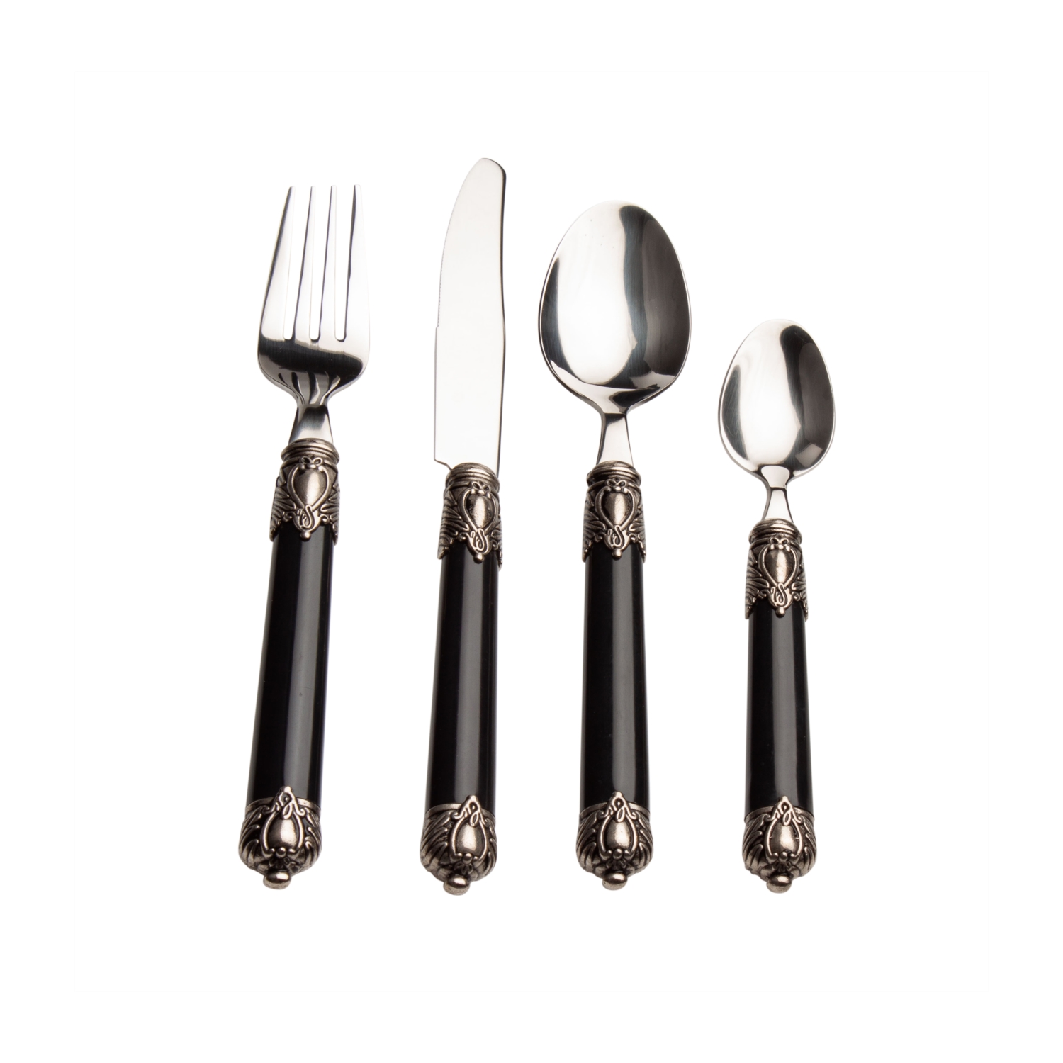 BENNY ÇATAL KAŞIK BIÇAK SETİ 24 PARÇA - SİYAH