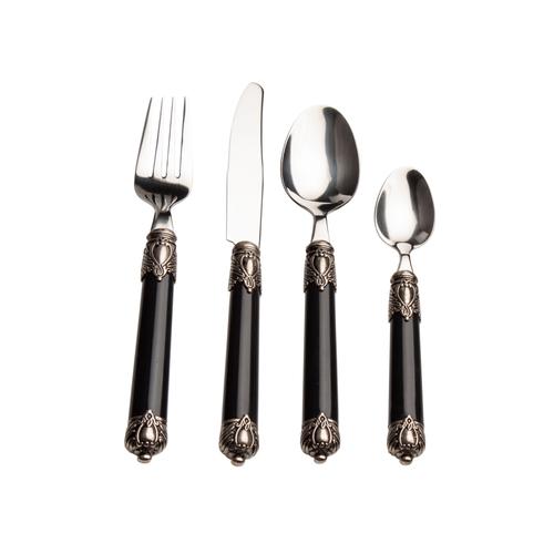  BENNY ÇATAL KAŞIK BIÇAK SETİ 24 PARÇA - SİYAH