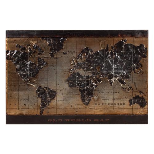  METAL WORLD CHART METAL PANO 120X80CM