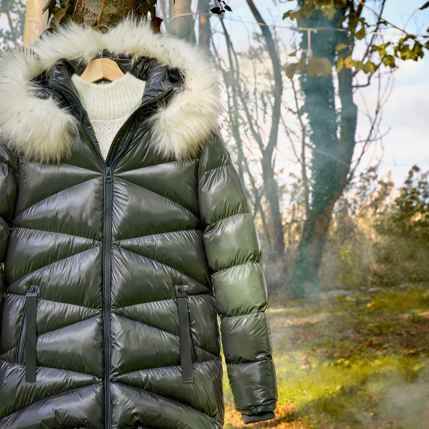 KÜRK KAPÜŞONLU PUFFER ŞİŞME MONT