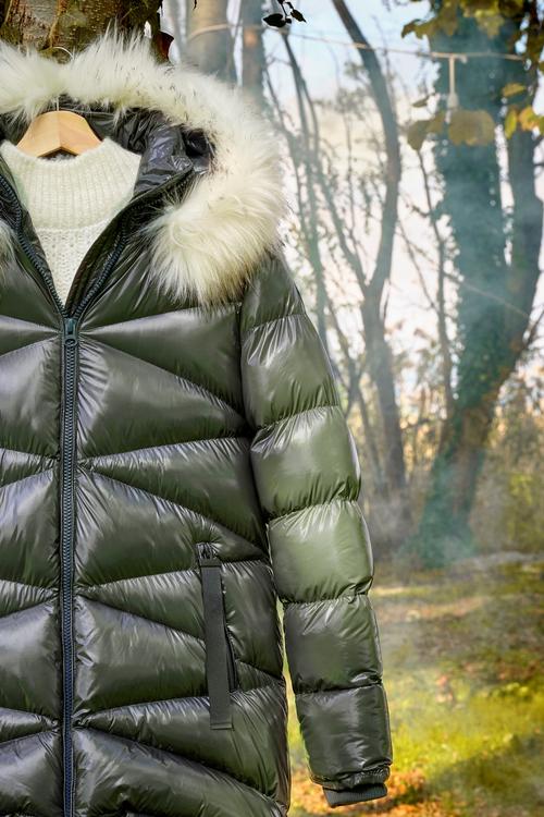  KÜRK KAPÜŞONLU PUFFER ŞİŞME MONT