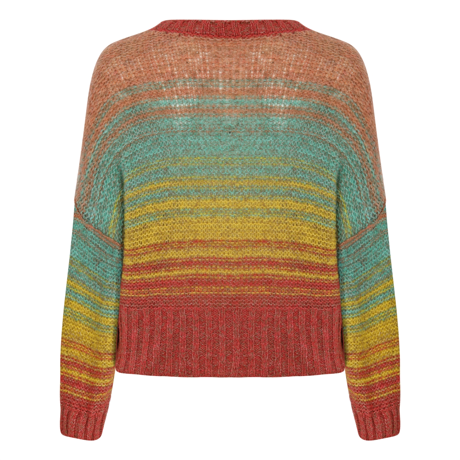 BİSİKLET YAKA RENKLİ KAZAK