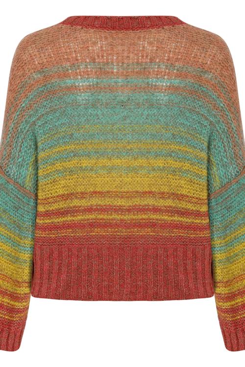  BİSİKLET YAKA RENKLİ KAZAK