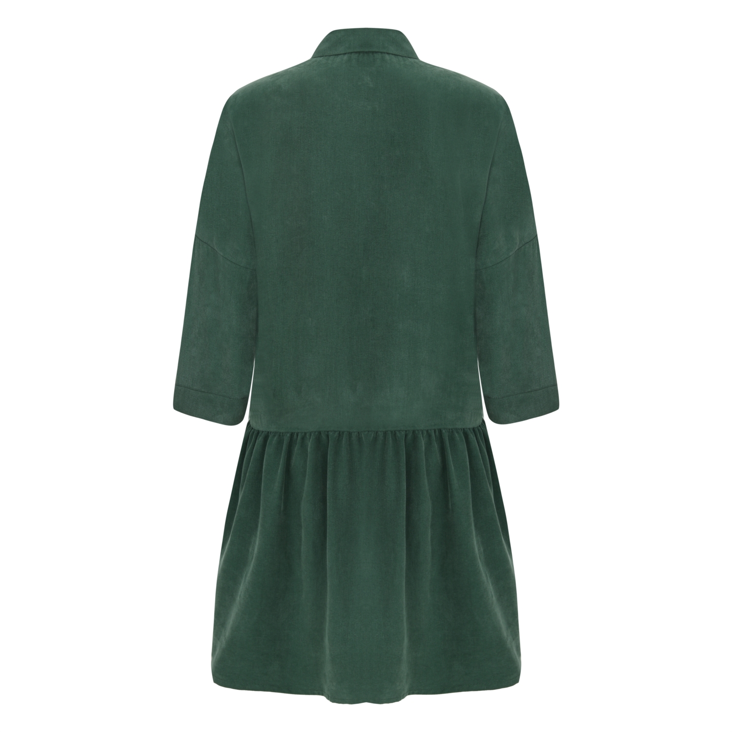 TENCEL TM VOLANLI MİNİ ELBİSE