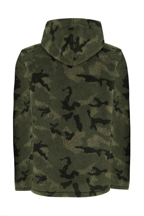  KAMUFLAJ DESENLİ FERMUARLI POLAR CEKET