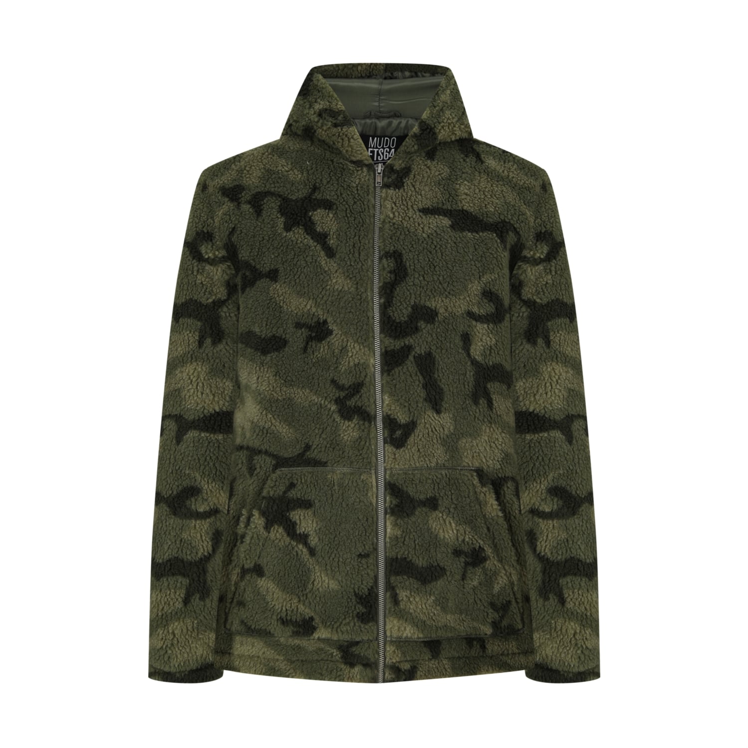 KAMUFLAJ DESENLİ FERMUARLI POLAR CEKET