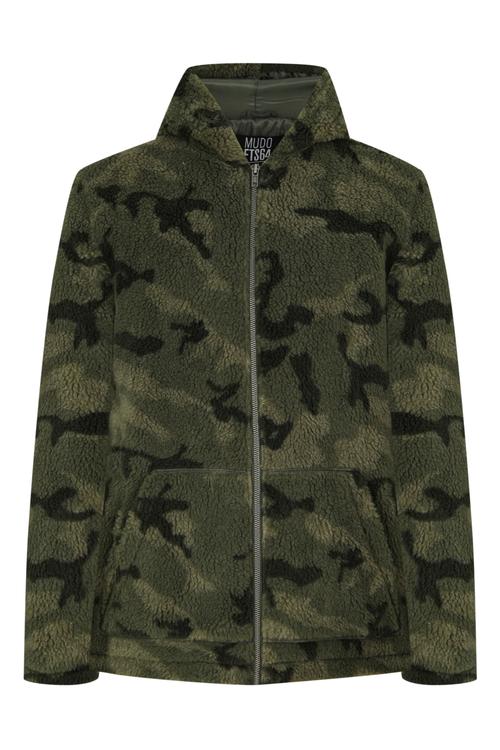  KAMUFLAJ DESENLİ FERMUARLI POLAR CEKET