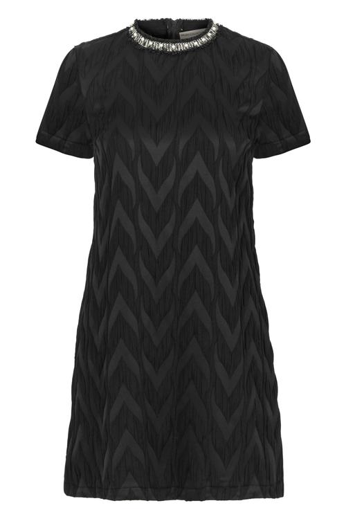  YAKA DETAYLI MİNİ ELBİSE