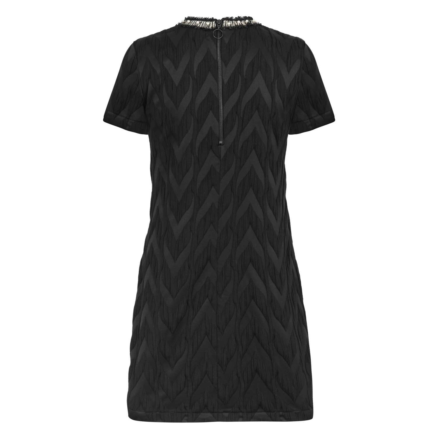 YAKA DETAYLI MİNİ ELBİSE