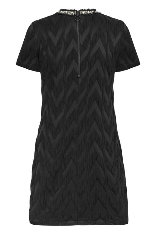  YAKA DETAYLI MİNİ ELBİSE