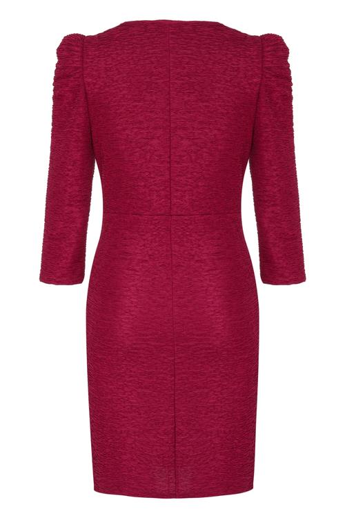  GENİŞ OMUZ V YAKA MİNİ  ELBİSE