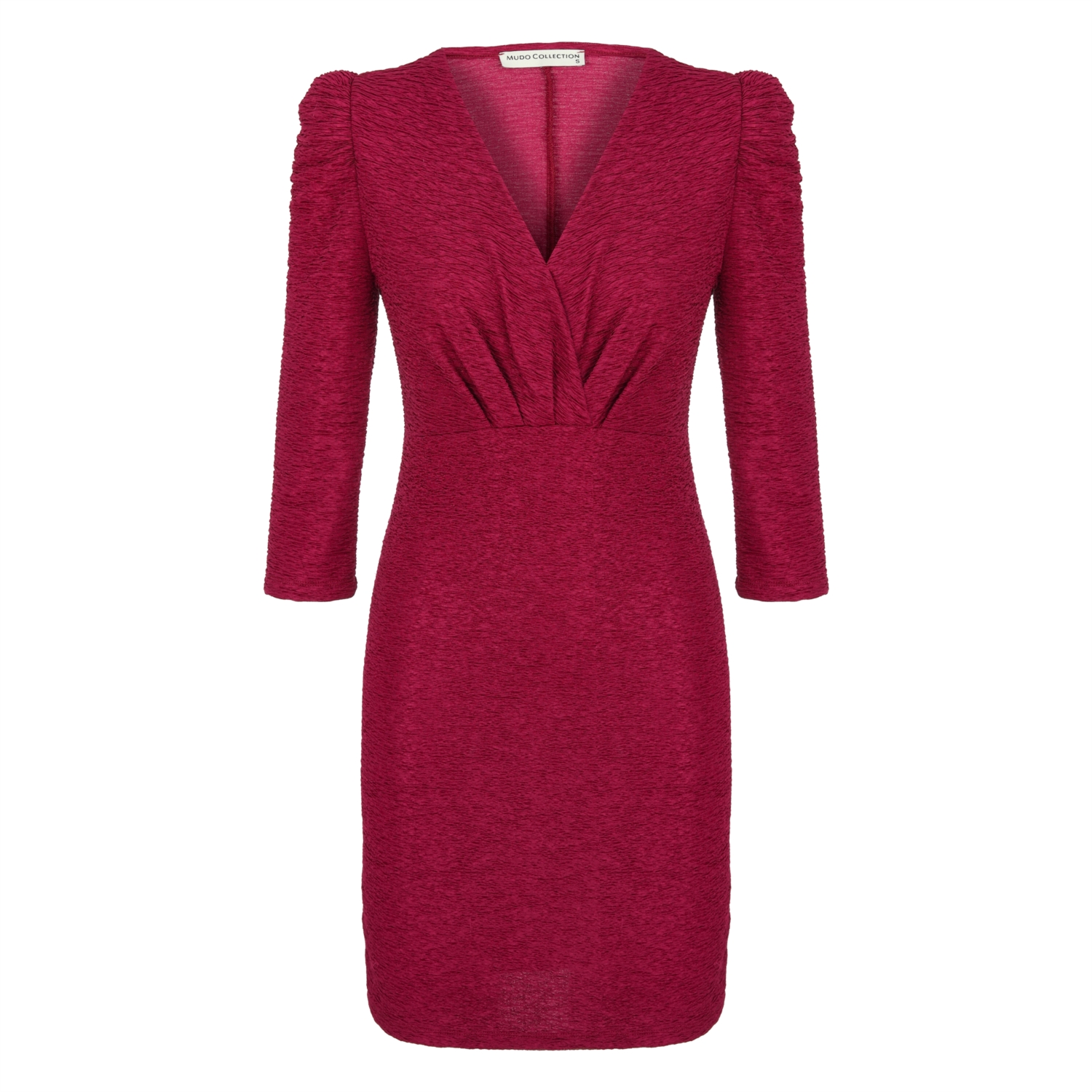 GENİŞ OMUZ V YAKA MİNİ  ELBİSE