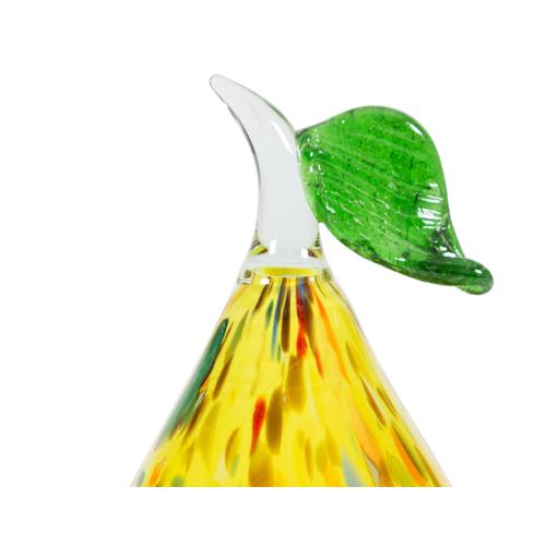  ARMUT CAM BİBLO BENEKLİ SARI 15CM